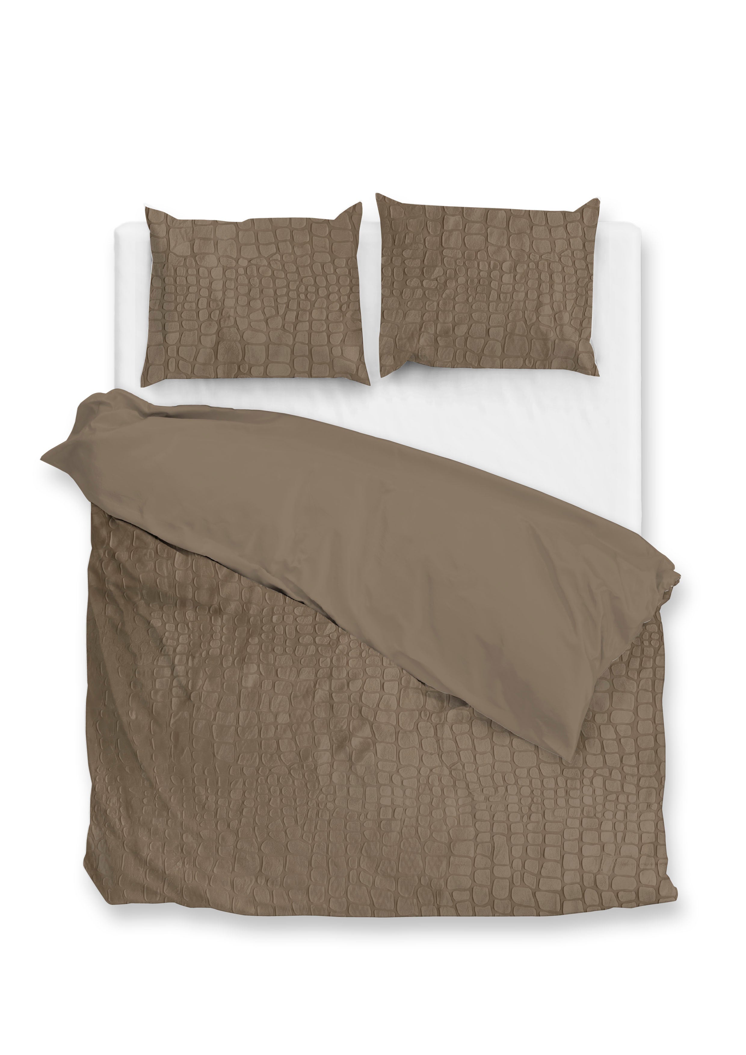 Zohome Dekbedovertrek Coccodrillo Real Taupe - 100% Microvezel - 240x200-220 cm
