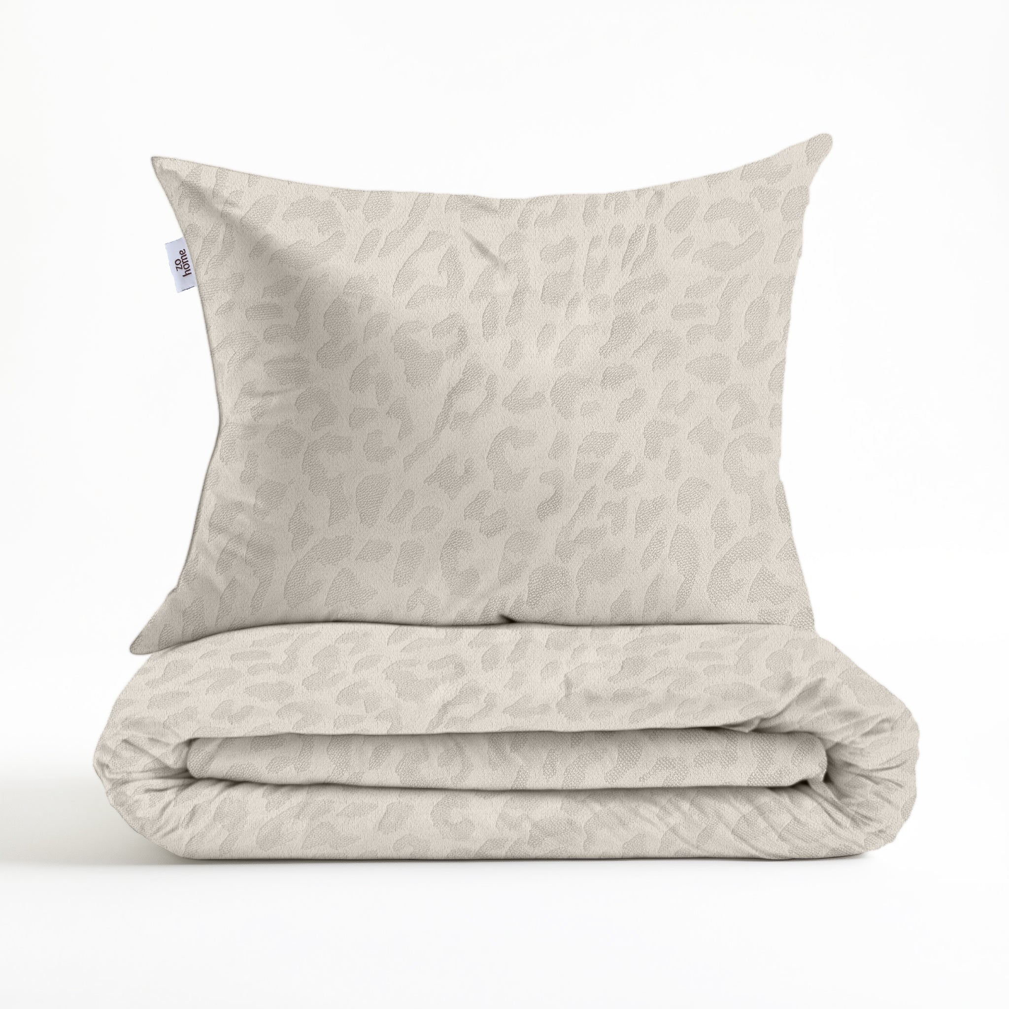 Zohome Dekbedovertrek Leopardo Off-White - 100% Microvezel - 140x200 cm