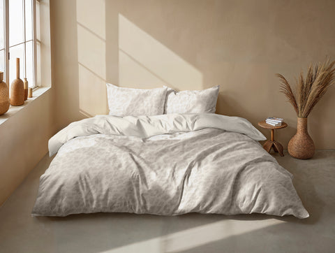 Zohome Dekbedovertrek Leopardo Off-White - 100% Microvezel - 140x200 cm