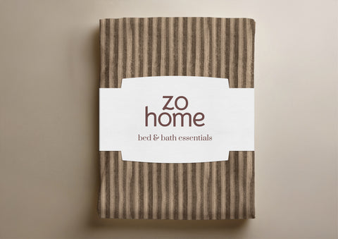Zohome Dekbedovertrek Pile di Ribcord Real Taupe - 100% Microvezel - sfeer/detail 4