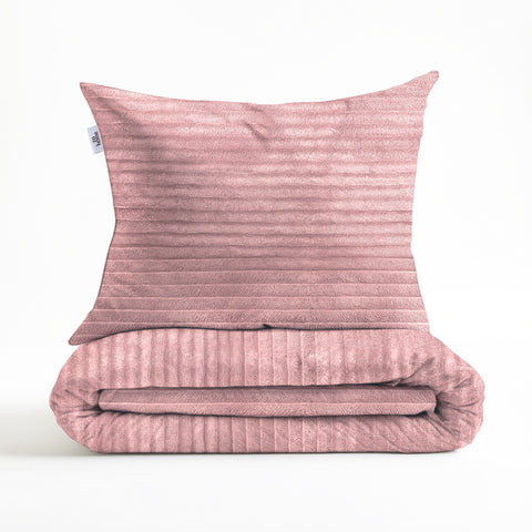 Zohome Dekbedovertrek Pile di Ribcord Shady Pink - 100% Microvezel - sfeer/detail 3