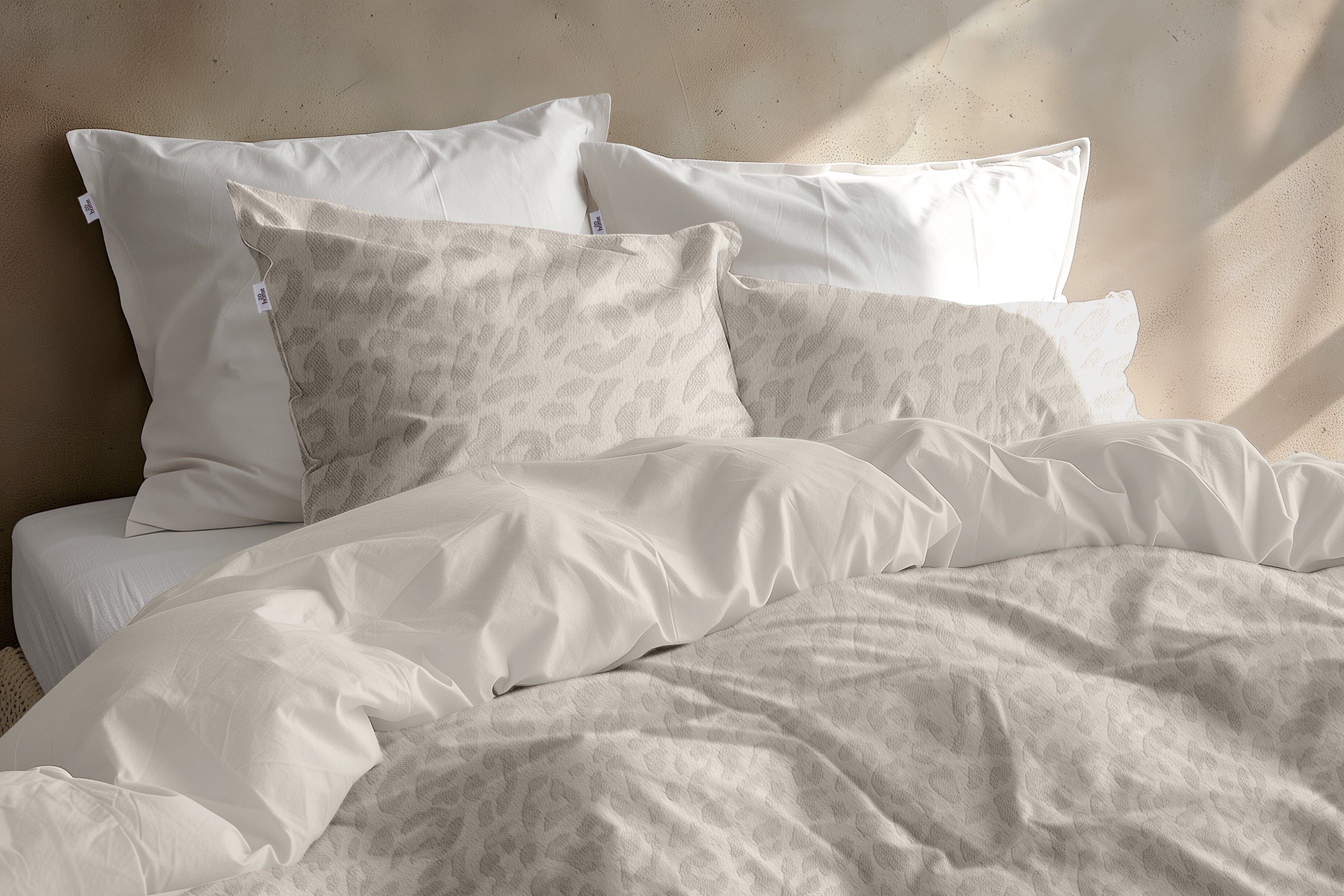 Zohome Dekbedovertrek Leopardo Off-White - 100% Microvezel - 200x200-220 cm
