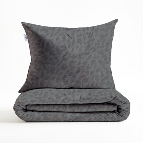 Zohome Dekbedovertrek Leopardo Classic Antracite - 100% Microvezel - 240x200-220 cm