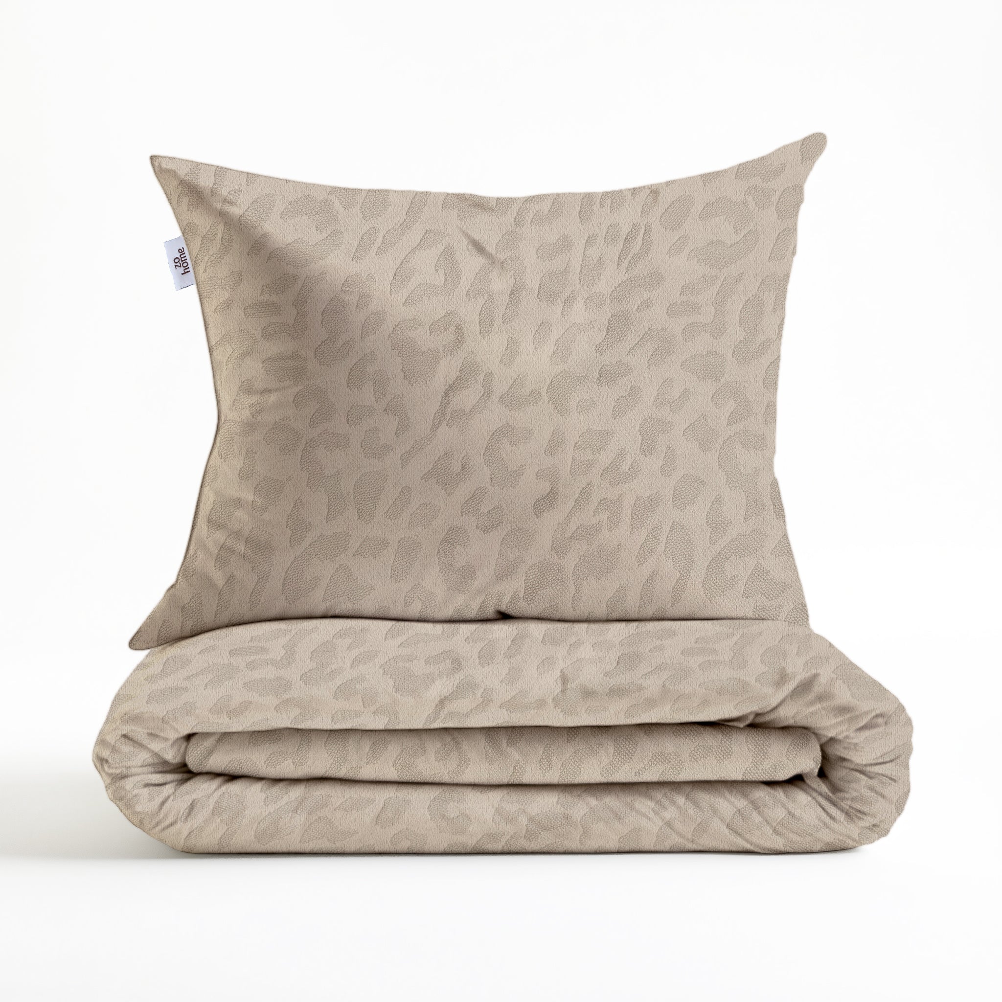 Zohome Dekbedovertrek Leopardo Forest Sand - 100% Microvezel - 200x200-220 cm