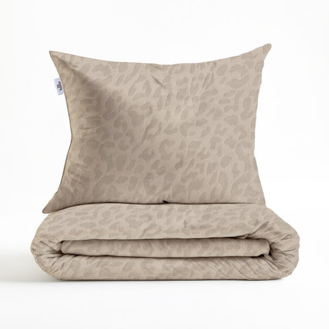 Zohome Dekbedovertrek Leopardo Forest Sand - 100% Microvezel - 200x200-220 cm