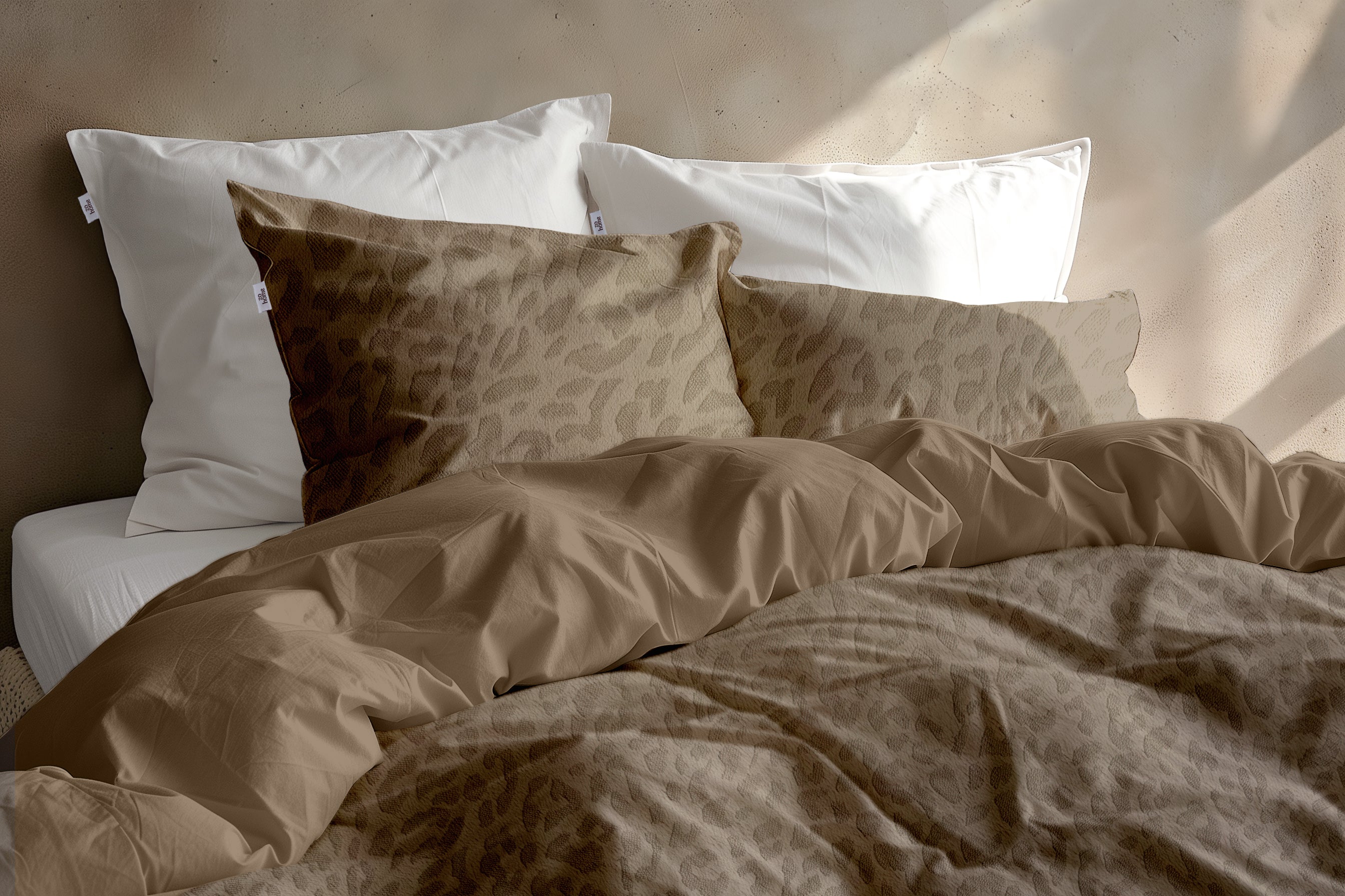 Zohome Dekbedovertrek Leopardo Real Taupe - 100% Microvezel - 200x200-220 cm