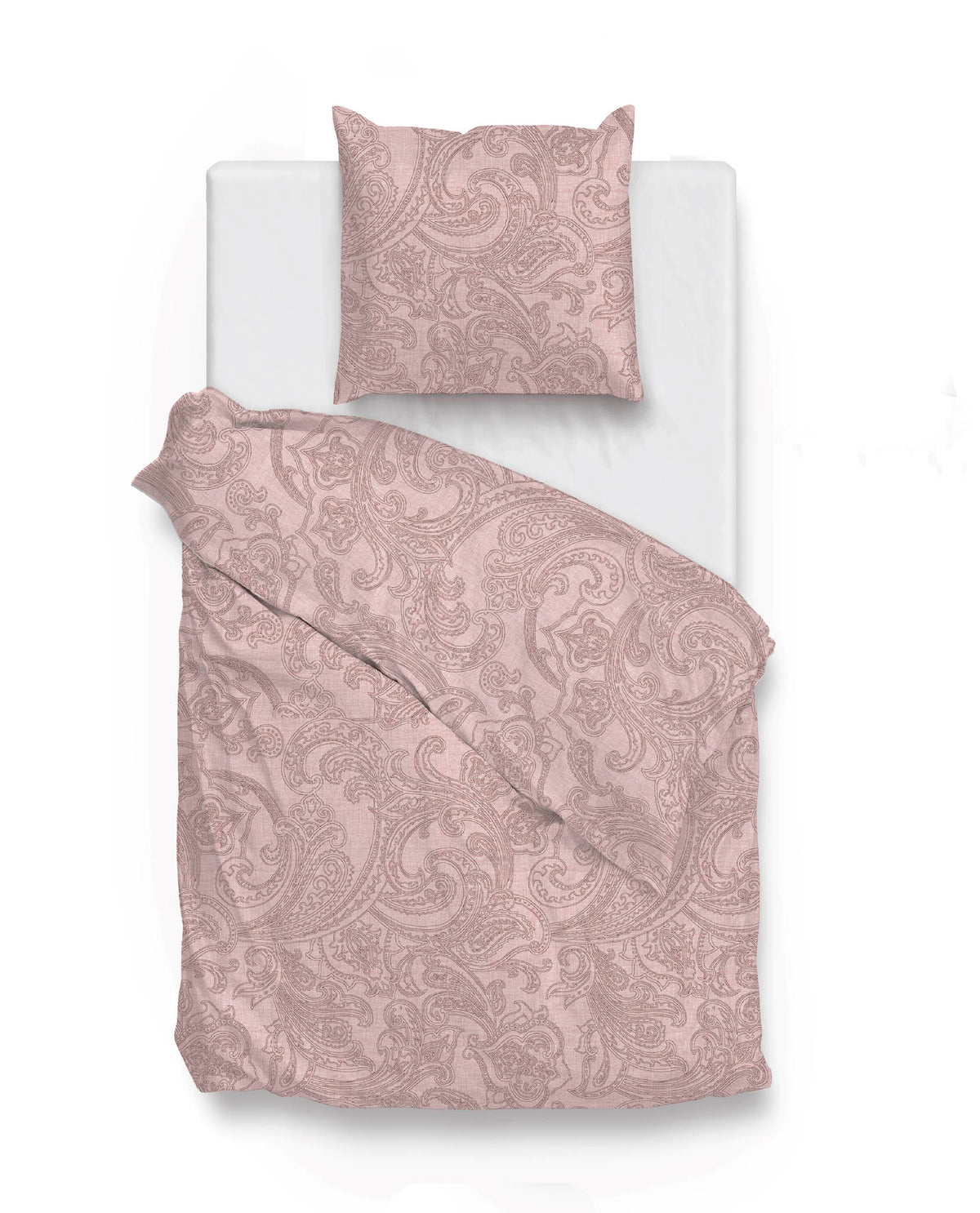 Zohome Dekbedovertrek Paisley di Lino Shell Nude - 100% Katoen