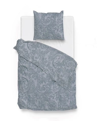 Zohome Dekbedovertrek Paisley di Lino Denim Blue - 100% Katoen