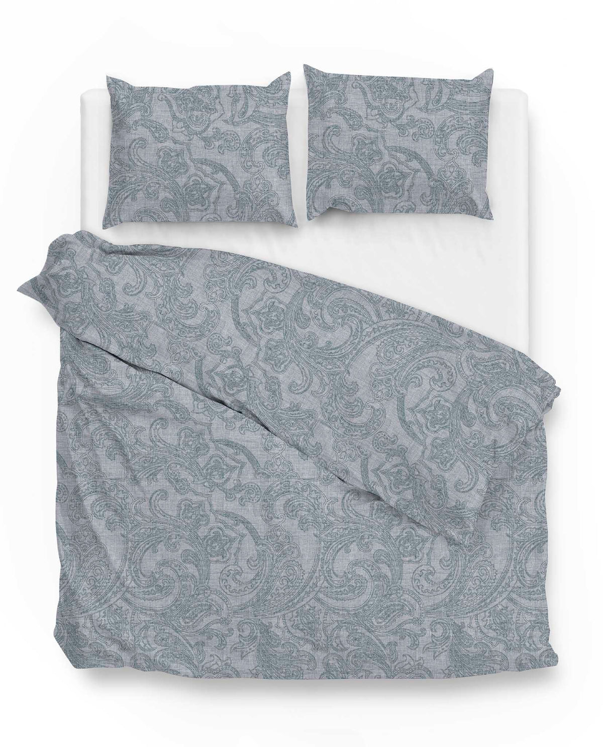 Zohome Dekbedovertrek Paisley di Lino Denim Blue - 100% Katoen