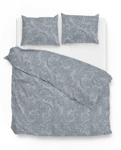 Zohome Dekbedovertrek Paisley di Lino Denim Blue - 100% Katoen