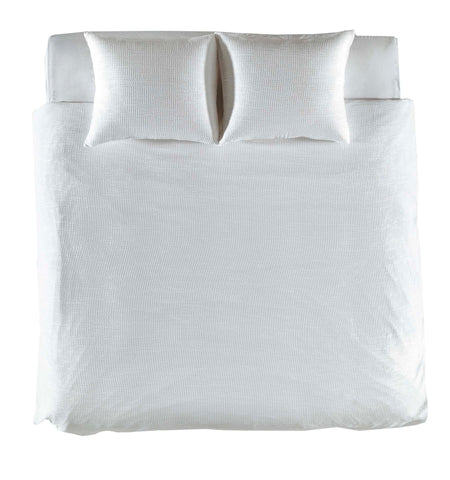 Yellow Dekbedovertrek Violette Brilliant White - Voor: 100% Tencel-Wafel / Achter: 100% Katoen-Perkal