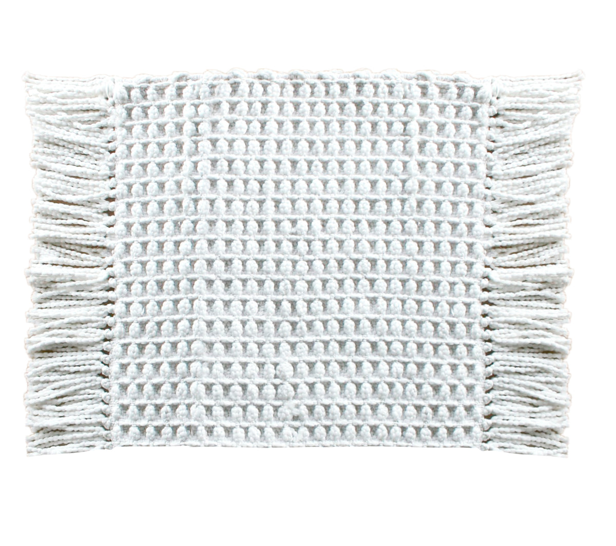 Heckettlane Badmat Madras White - 65% Katoen 35% Polyester