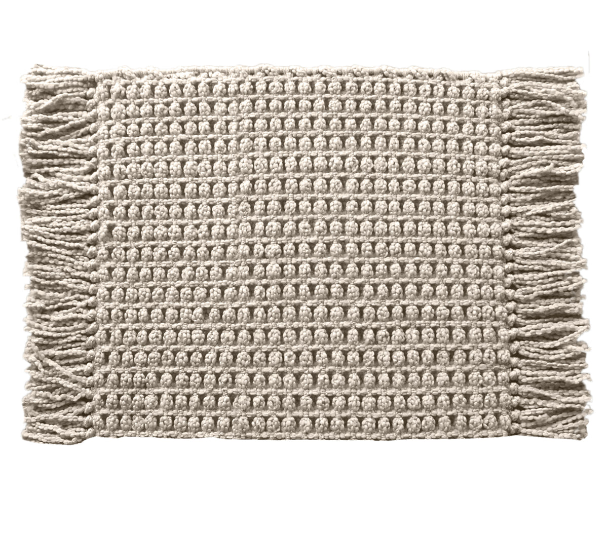 Heckettlane Badmat Madras Taupe - 65% Katoen 35% Polyester