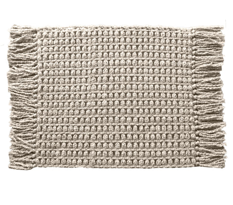 Heckettlane Badmat Madras Taupe - 65% Katoen 35% Polyester