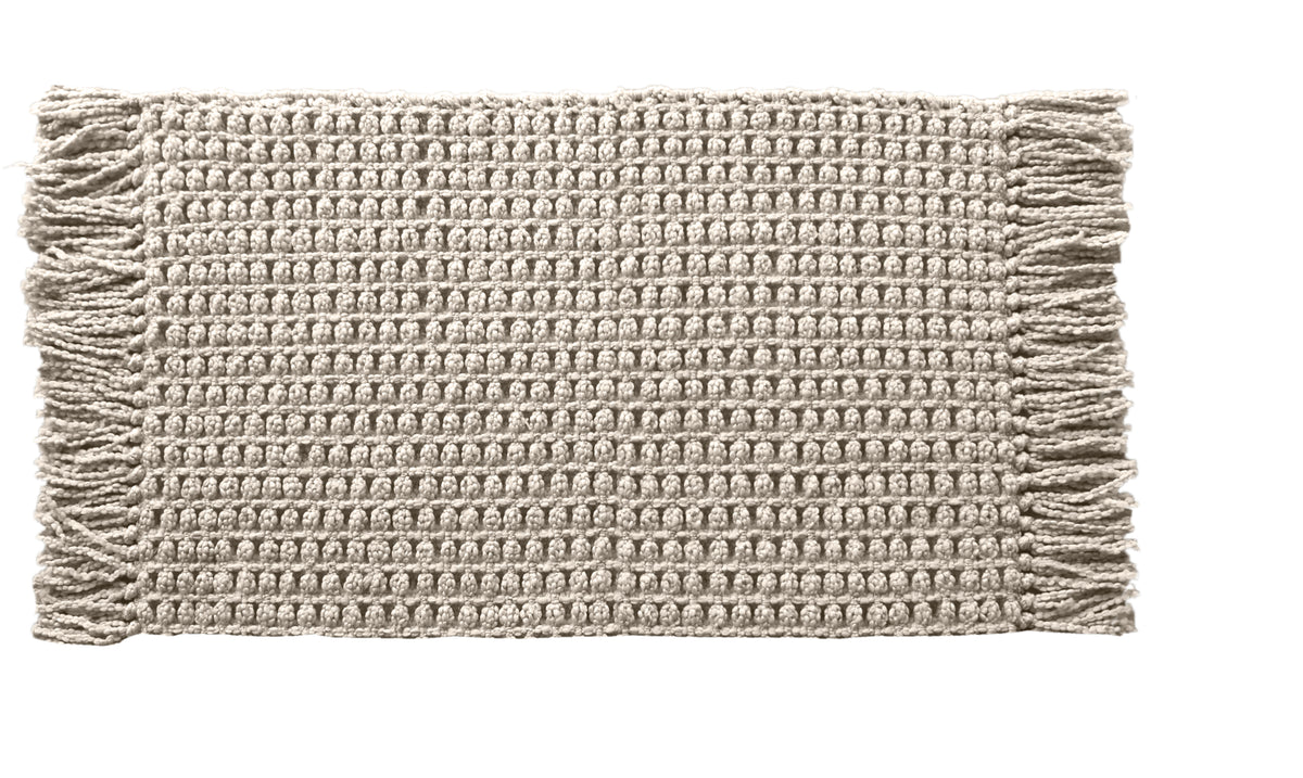 Heckettlane Badmat Madras Taupe - 65% Katoen 35% Polyester