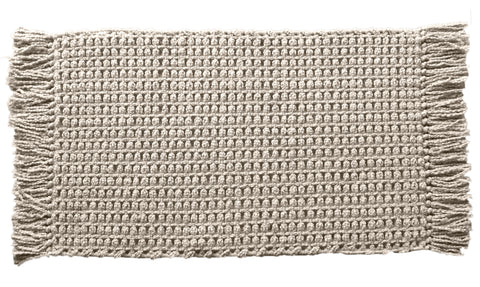 Heckettlane Badmat Madras Taupe - 65% Katoen 35% Polyester