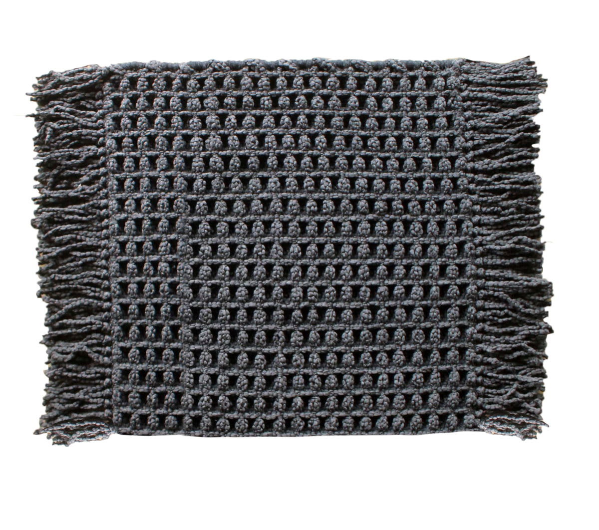 Heckettlane Badmat Madras Dark Grey - 65% Katoen 35% Polyester
