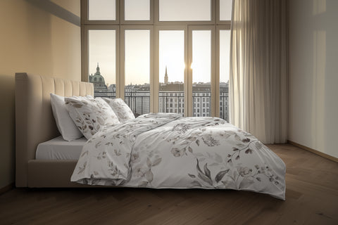 Heckettlane Dekbedovertrek Amara Beige - 100% Katoen-Satijn