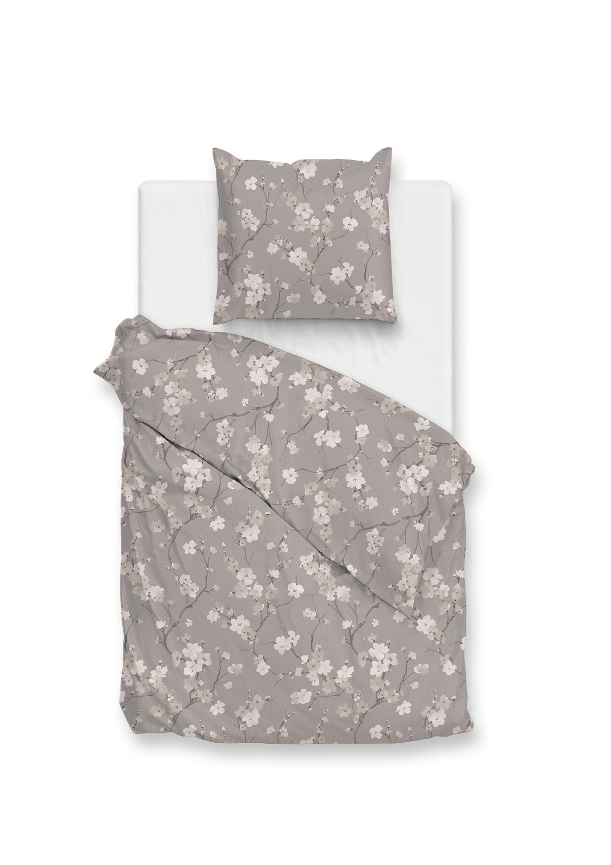 Zohome Dekbedovertrek Aria Grey - 100% Katoen-Flanel