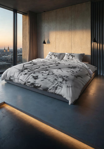 Heckettlane Dekbedovertrek Berta Dove Grey - 100% Katoen-Satijn