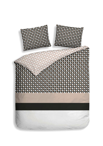 Heckettlane Dekbedovertrek Carter Natural - 100% Katoen-Satijn