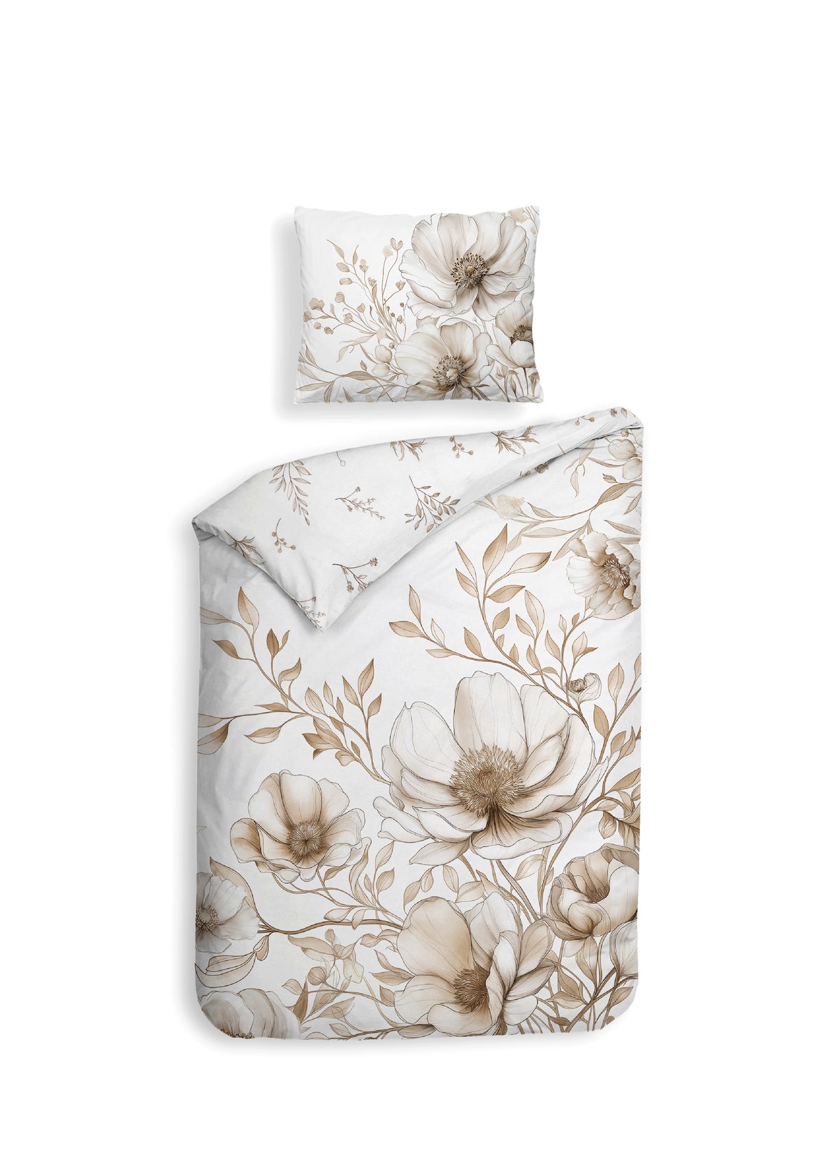 Heckettlane Dekbedovertrek Giotto Off-White - 100% Katoen-Satijn