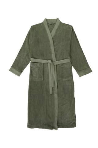 Heckettlane Badjas Premium Army Green - 100% Katoen