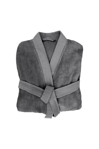 Heckettlane Badjas Premium Classic Anthracite - 100% Katoen