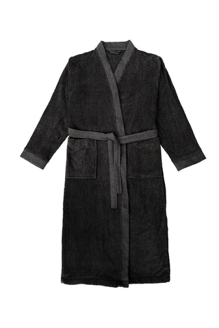 Heckettlane Badjas Premium Night Black - 100% Katoen