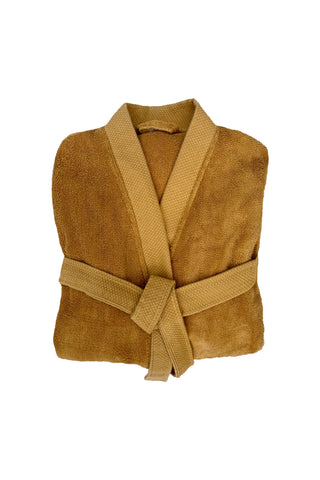 Heckettlane Badjas Premium Ochre Yellow - 100% Katoen