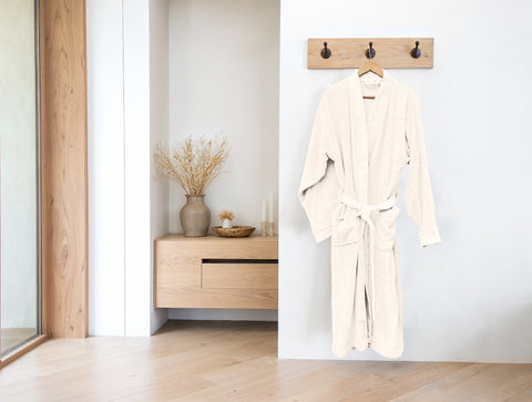 Heckettlane Badjas Premium Off-white - 100% Katoen