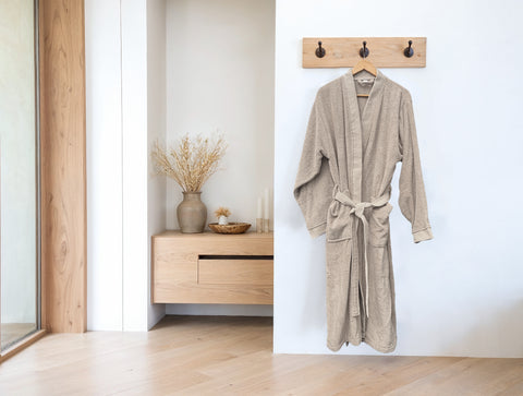 Heckettlane Badjas Premium Taupe - 100% Katoen