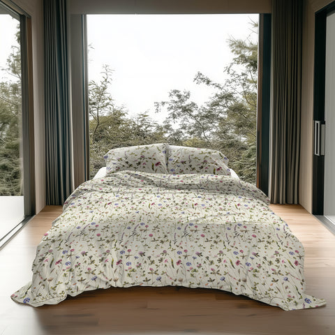 Heckettlane Dekbedovertrek Harper Pistachio Green - 100% Katoen-Flanel