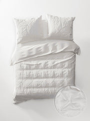 Heckettlane Dekbedovertrek Cromer Off-White - 100% Katoen-Satijn