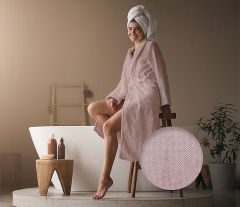 Heckettlane Badjas Grant Shady Pink - 100% Katoen