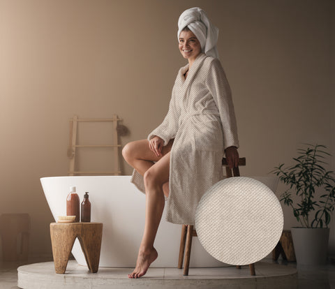 Heckettlane Badjas Grant Cuban Sand - 100% Katoen