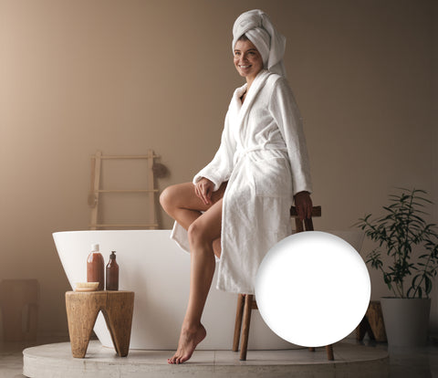 Heckettlane Badjas Grant White - 100% Katoen