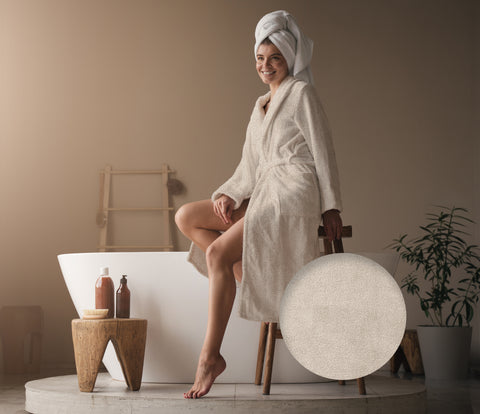 Heckettlane Badjas Premium Cuban Sand - 100% Katoen