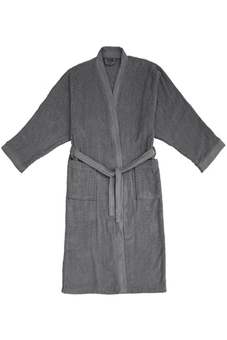 Heckettlane Badjas Grant Classic Anthracite - 100% Katoen