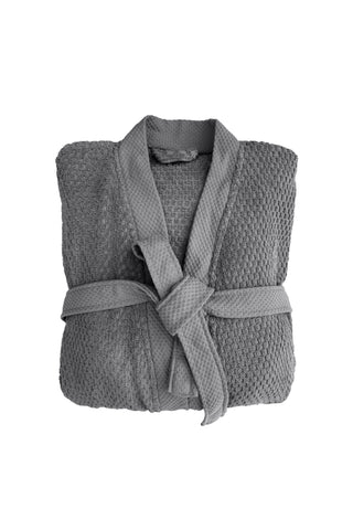 Heckettlane Badjas Grant Classic Anthracite - 100% Katoen