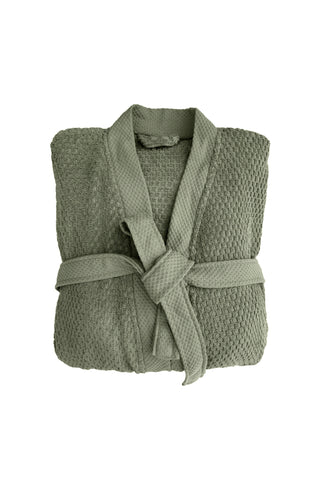 Heckettlane Badjas Grant Army Green - 100% Katoen