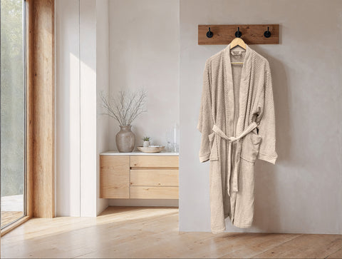 Heckettlane Badjas Grant Cuban Sand - 100% Katoen