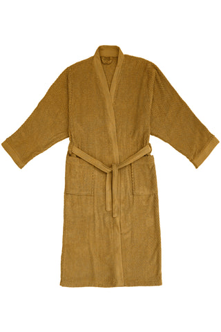 Heckettlane Badjas Grant Ochre Yellow - 100% Katoen