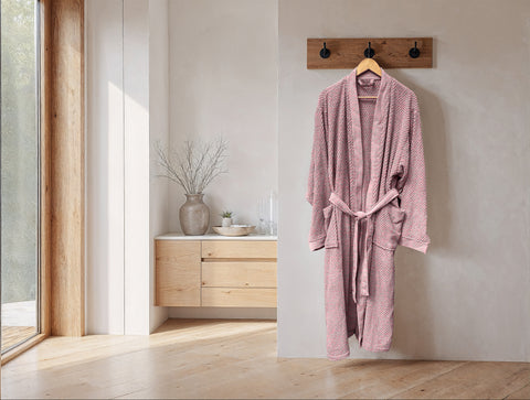 Heckettlane Badjas Grant Shady Pink - 100% Katoen