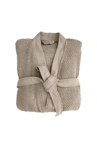 Heckettlane Badjas Grant Taupe - 100% Katoen