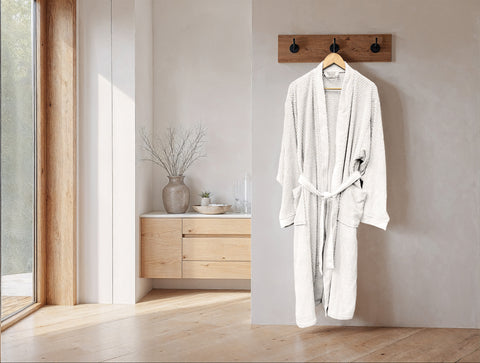 Heckettlane Badjas Grant White - 100% Katoen