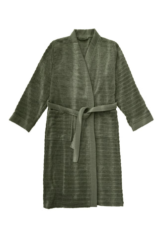 Heckettlane Badjas Prestige Army Green - 100% Katoen