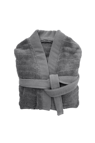 Heckettlane Badjas Prestige Classic Anthracite - 100% Katoen