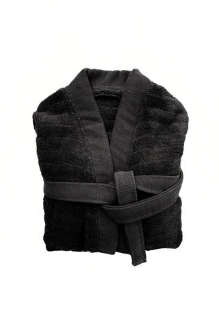 Heckettlane Badjas Prestige Night Black - 100% Katoen