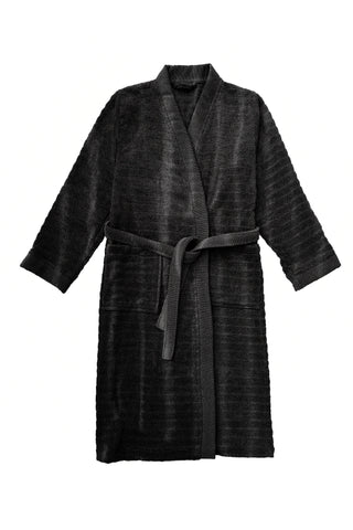 Heckettlane Badjas Prestige Night Black - 100% Katoen